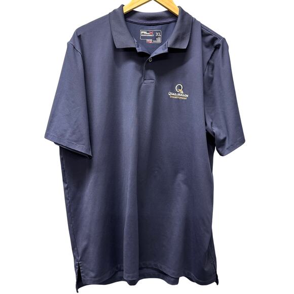 RLX Polo Shirt Mens XL Blue QUAIL HOLLOW CHAMPIONSHIP Golf Performance - Picture 1 of 9